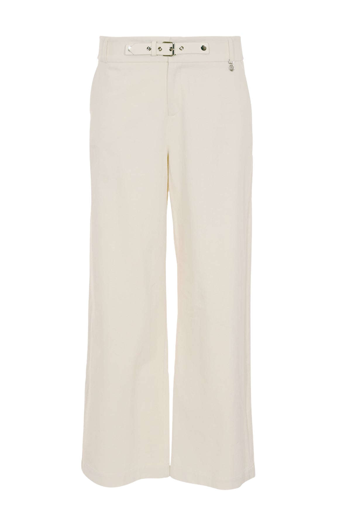 Offwhite broek Sella van Maicazz & Zizo met rechte pasvorm en elastische taille voor een comfortabele look.