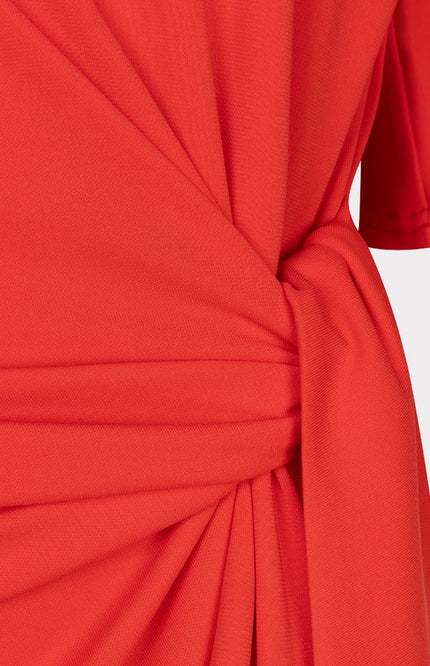 EsQualo Jurk Bow Red HS26.10224 Stretchshop.nl
