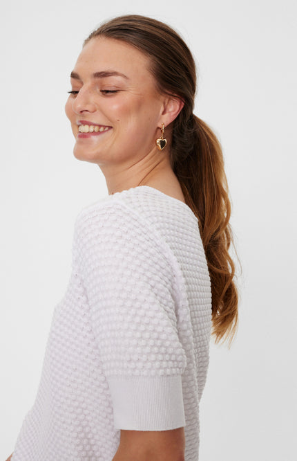 Freequent Trui Fqdodo SS Star Offwhite 126810 Stretchshop.nl