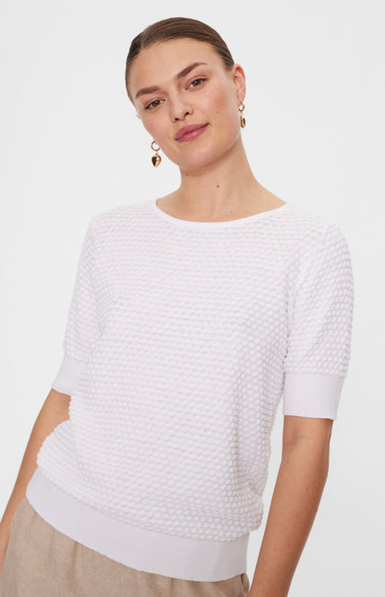 Freequent Trui Fqdodo SS Star Offwhite 126810 Stretchshop.nl