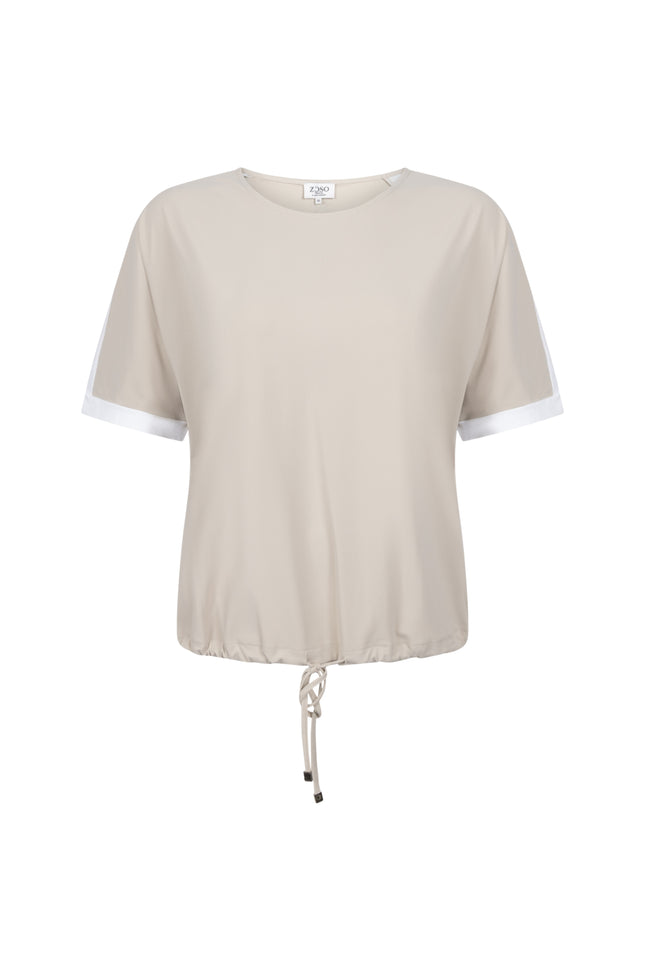 Zoso Travel Blouse Lisanne Sand 262 Stretchshop.nl