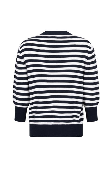 Zoso Vest Monica White Navy 262 Stretchshop.nl