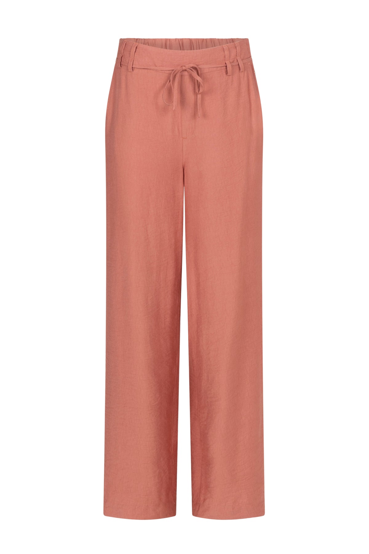 Lichte dusty roze brede broek met wijde pijpen en riem van Tramontana, geschikt voor casual en formele gelegenheden.