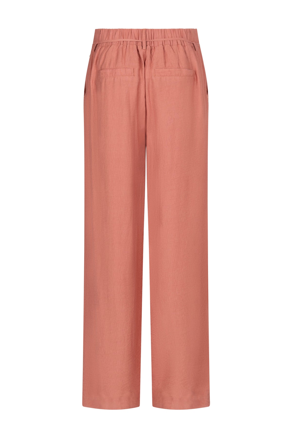 Wijdvallende broek van Tramontana in Dusty Rose, met riem, model VEERLE, stijlvolle damesmode, elegant en comfortabel.