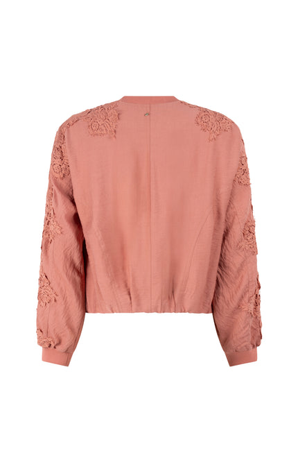 Tramontana Jacket Lace Detailed Dusty Rose C04-20-801 3 Stretchshop.nl