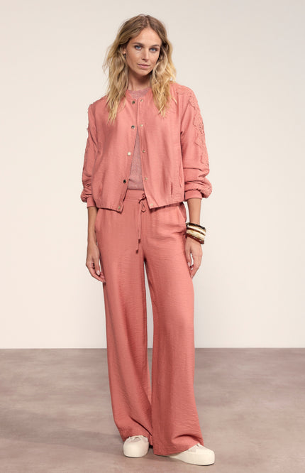 Tramontana Jacket Lace Detailed Dusty Rose C04-20-801 3 Stretchshop.nl