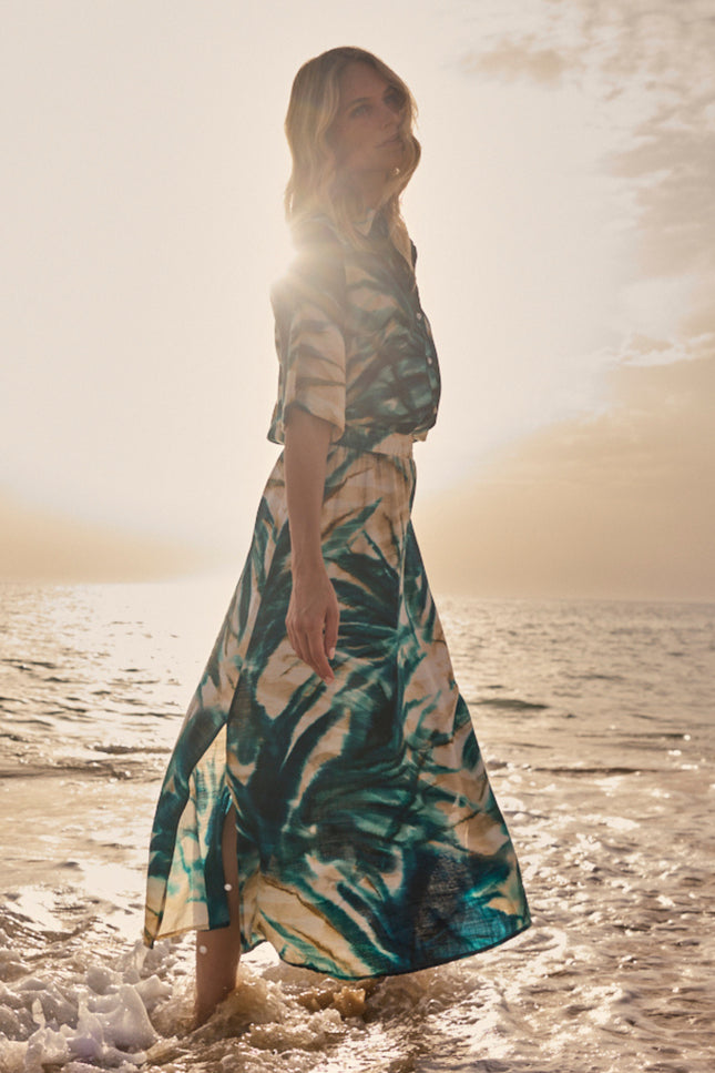 Tramontana Rok Botanique Maxi Print Blues C05-20-201 3 Stretchshop.nl