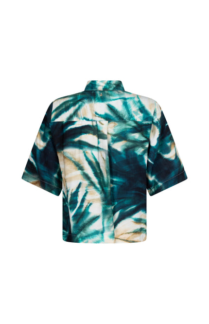 Tramontana Blouse Botanique Print Blues C05-20-301 3 Stretchshop.nl