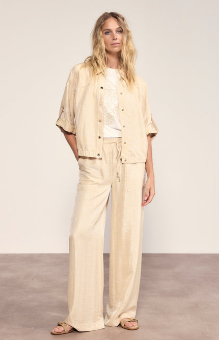 Tramontana Broek Wide Leg Shimmer Pebble C06-20-101 3 Stretchshop.nl