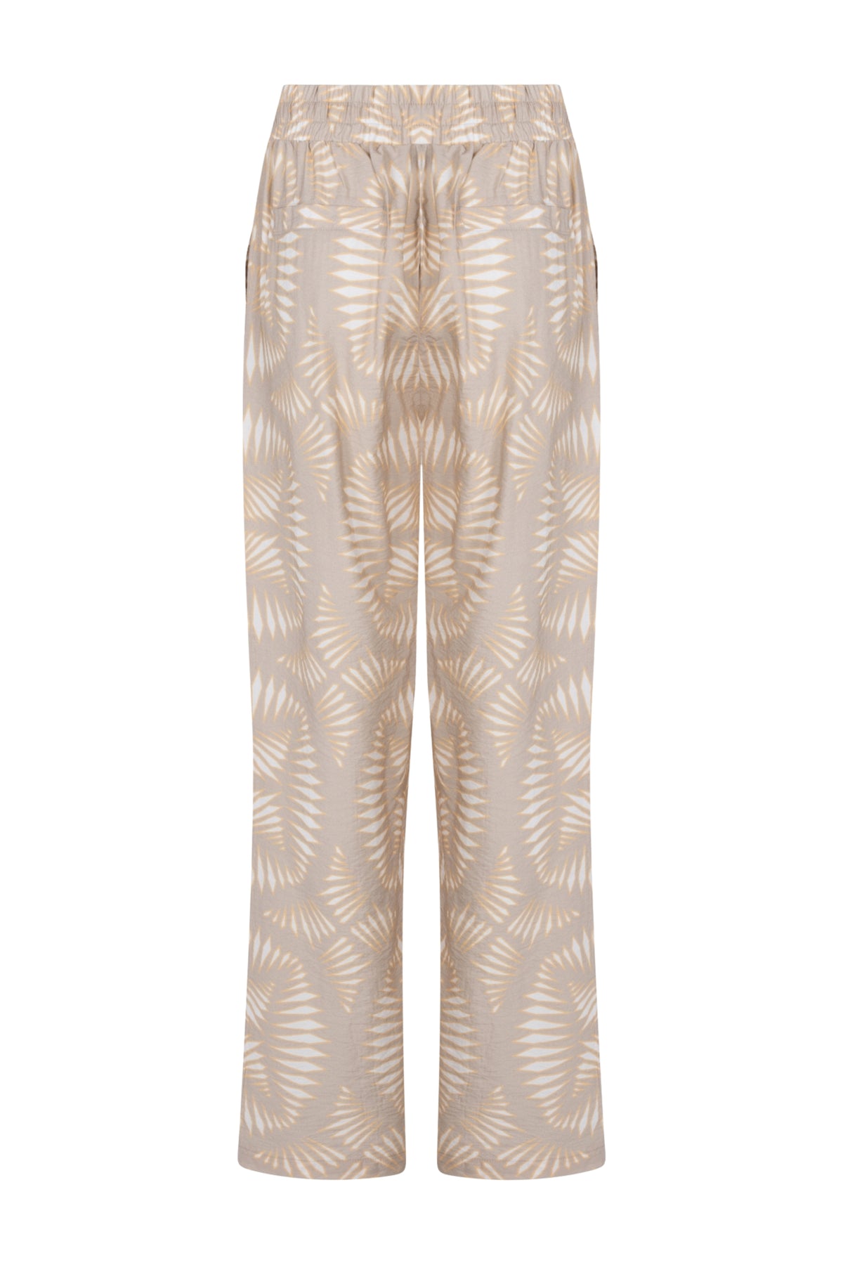 Zoso Juul Sand apricot broek met rechte pasvorm en elastische tailleband, modieus en comfortabel voor dagelijks gebruik.