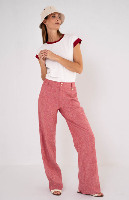 Zizo Broek Jaylan Persian Red Stretchshop.nl