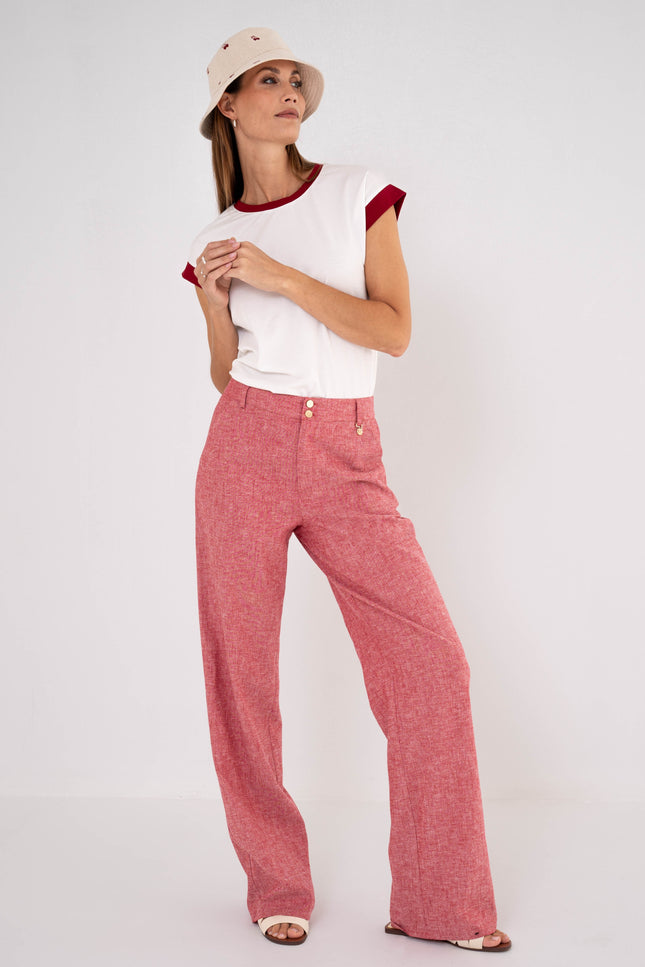 Zizo Broek Jaylan Persian Red Stretchshop.nl