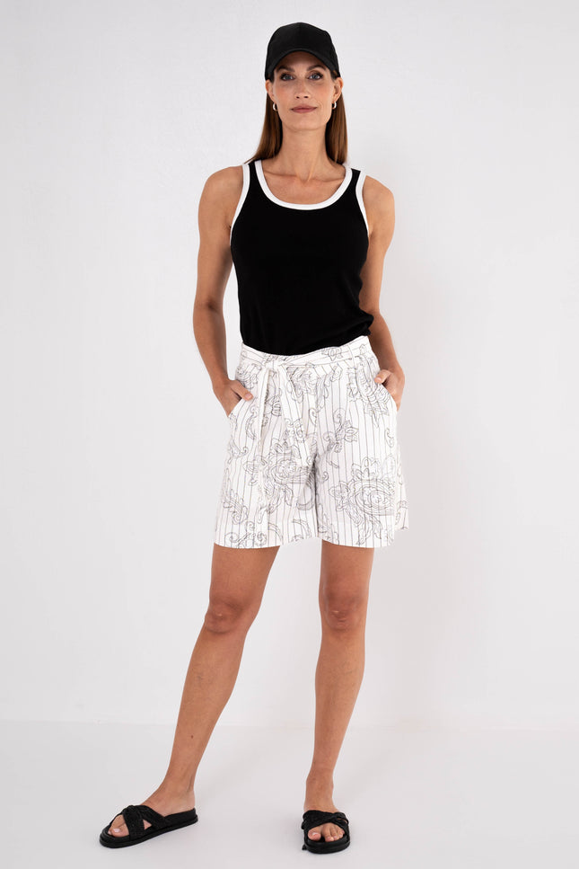 Zizo Short Nocy Black Paisley Stretchshop.nl