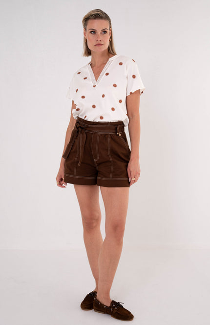 Zizo Short Tova Choco Stretchshop.nl