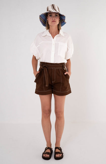Zizo Short Tova Choco Stretchshop.nl