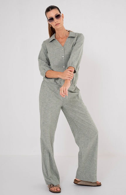 Zizo Broek Selena Pale Olive Stretchshop.nl