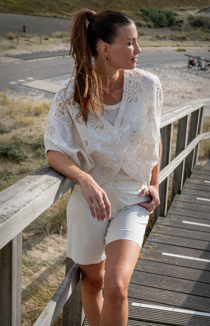 Zizo Short Thannie Light Sand Stretchshop.nl