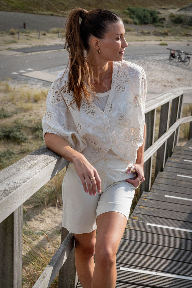 Zizo Short Thannie Light Sand Stretchshop.nl