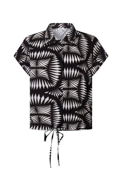 Zoso Blouse Melanie Black Sand 263 Stretchshop.nl