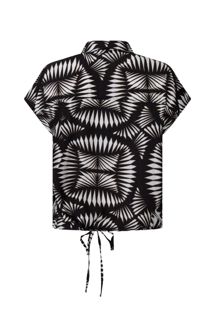 Zoso Blouse Melanie Black Sand 263 Stretchshop.nl