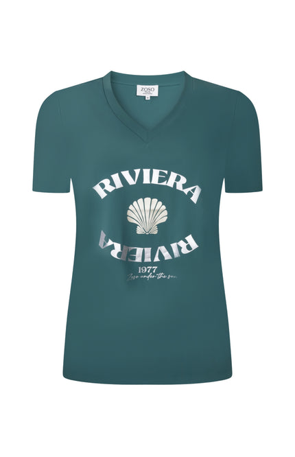 Zoso Travel T-Shirt Sandy Green 263 Stretchshop.nl