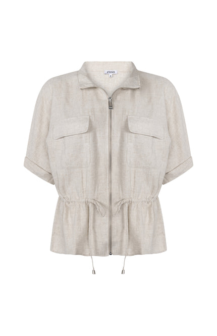 Zoso Blouse Vivian Beige 263 Stretchshop.nl