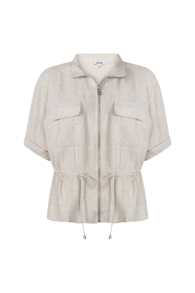 Zoso Blouse Vivian Beige 263 Stretchshop.nl