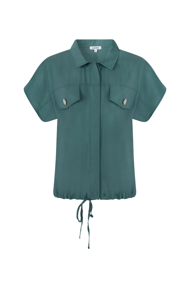 Zoso Blouse Elise Green 263 Stretchshop.nl