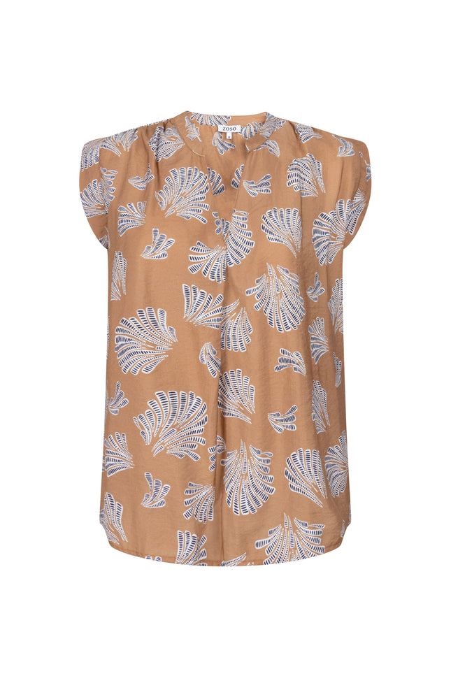 Zoso Blouse Moniek Summer Camel 262 Stretchshop.nl