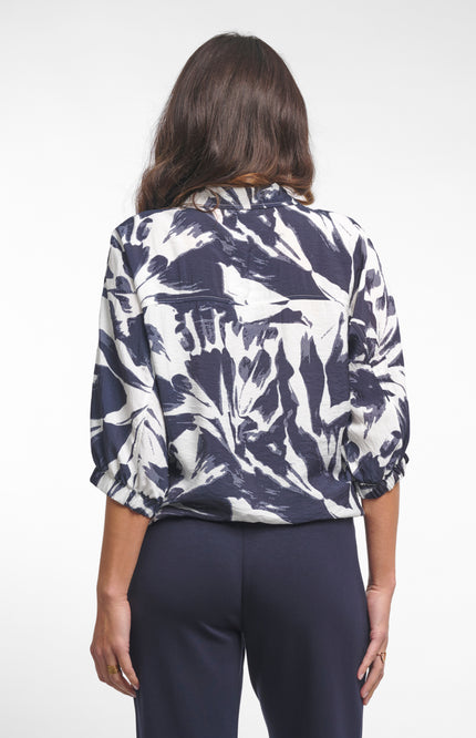 Zoso Blouse Yvette Navy 262 Stretchshop.nl