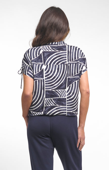 Zoso Blouse Leila Navy 262 Stretchshop.nl