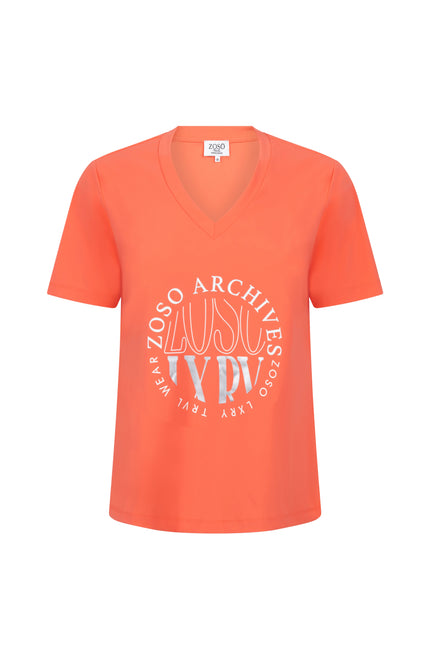 Zoso Travel T-Shirt Dana Coral 262 Stretchshop.nl