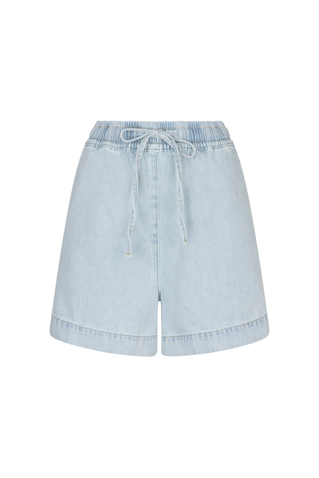 EsQualo Short Light Denim Jeans Blue HS26.12207 Stretchshop.nl