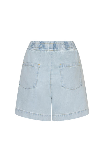 EsQualo Short Light Denim Jeans Blue HS26.12207 Stretchshop.nl