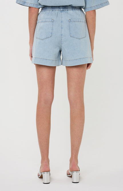 EsQualo Short Light Denim Jeans Blue HS26.12207 Stretchshop.nl
