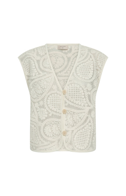 Freequent Gilet Fqcrossy Crochet Moonbeam 208009 Stretchshop.nl