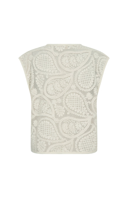 Freequent Gilet Fqcrossy Crochet Moonbeam 208009 Stretchshop.nl