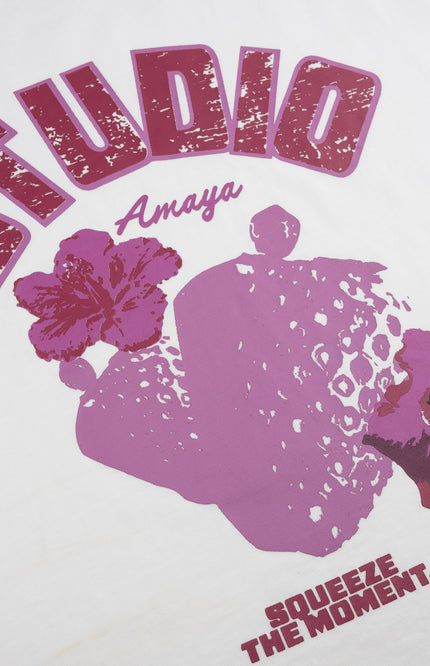 Studio Amaya T-shirt Fruits White Stretchshop.nl