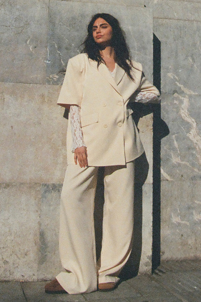 Studio Amaya Broek Jackie Beige Stretchshop.nl