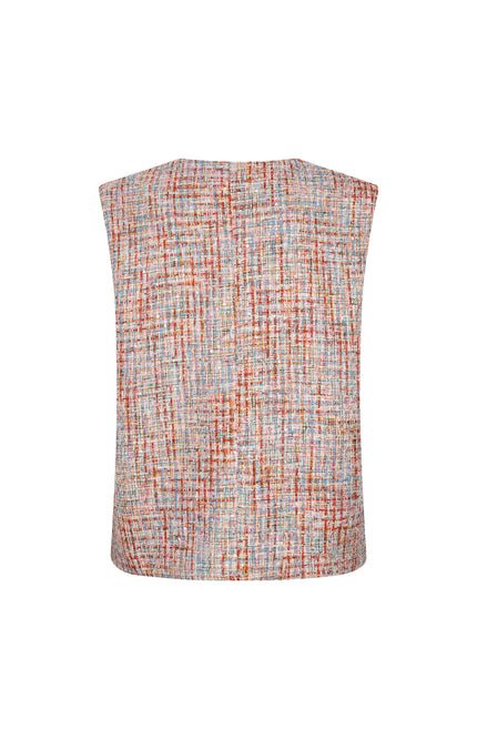Studio Amaya Gilet Coco Multi Print Stretchshop.nl