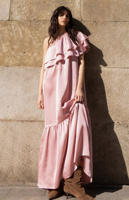 Studio Amaya Jurk Linne Light Pink Stretchshop.nl