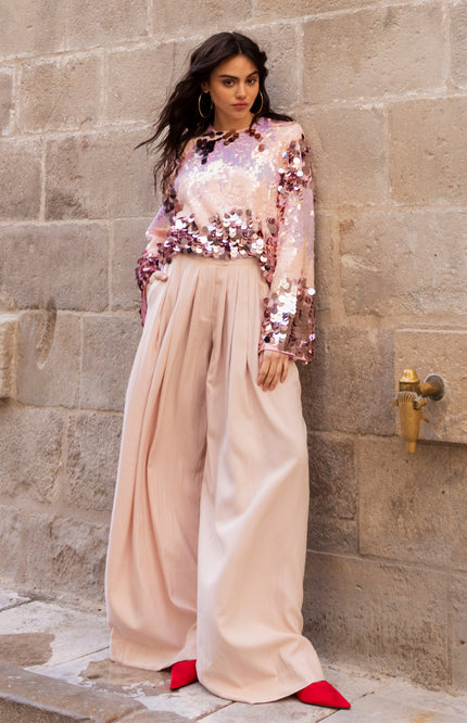 Studio Amaya Broek Lotus Light Pink Stretchshop.nl