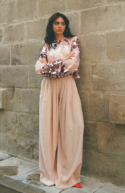 Studio Amaya Broek Lotus Light Pink Stretchshop.nl