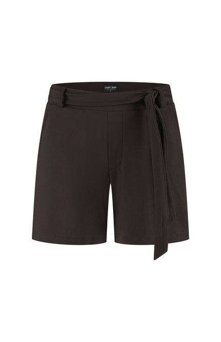 Lady Day Travel Short Shorty Dark Brown L14-375-0588 Stretchshop.nl