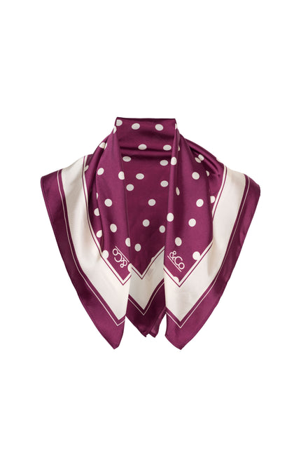 &Co woman Sjaal Dot Plum Multi AC101 Stretchshop.nl