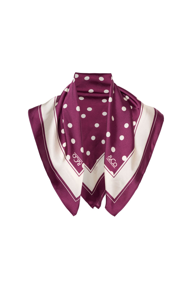 &Co woman Sjaal Dot Plum Multi AC101 Stretchshop.nl