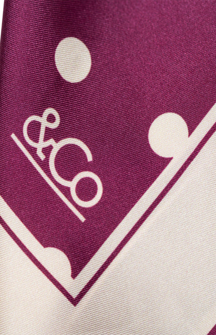 &Co woman Sjaal Dot Plum Multi AC101 Stretchshop.nl