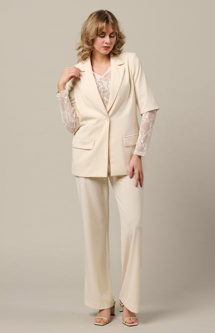 &Co woman Blazer Gina Vanilla BZ182 Stretchshop.nl