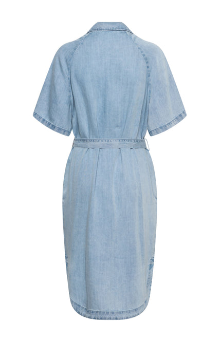 &Co woman Jurk Jacklyn Light Denim DR301 Stretchshop.nl