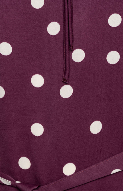 &Co woman Jurk Axelle Dot Plum Multi DR304 Stretchshop.nl